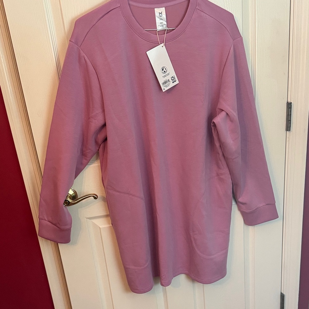 Purple Long Sleeve Sweatshirt Dress